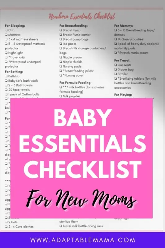 newborn baby checklist printable _2